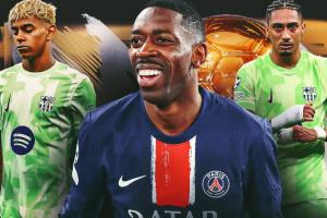 金球奖十大竞争：登贝莱第一 亚马尔第二 萨拉赫第五 劳塔罗第九